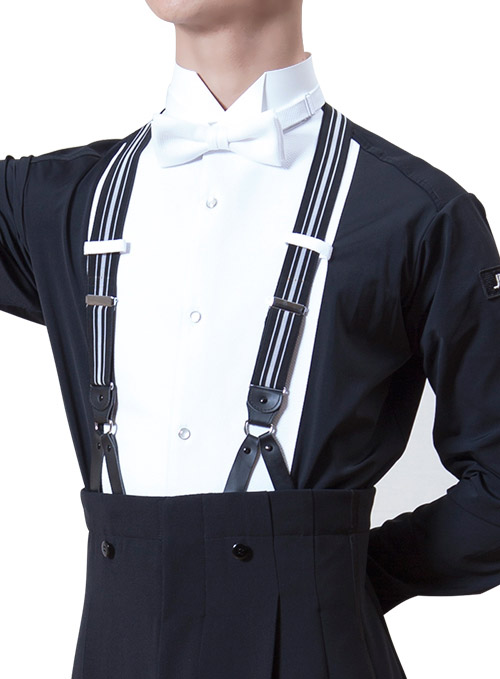 Men Ballroom Dancing trousers for Tailcoat with suspenders