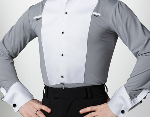 Ballroom shirt with studs