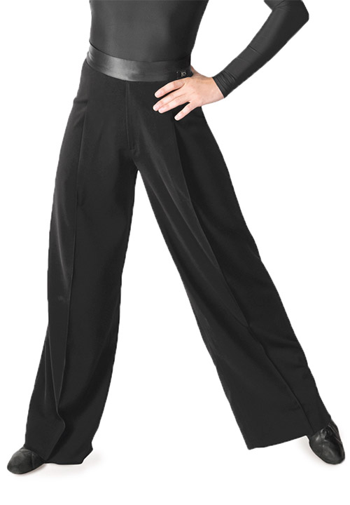 Men black latin trousers