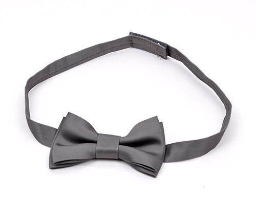 Gray bowtie with velcro