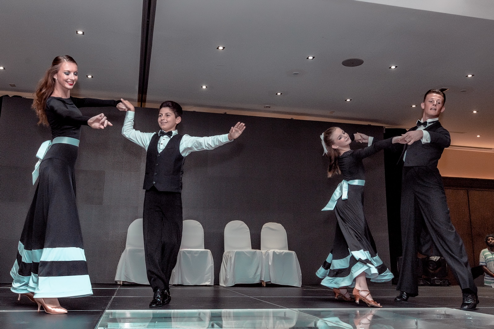 Our kids dancing team: Jad and Tulip with our dance school instructors – Martina and Konstantin at Dubai International Dance Festival 2015